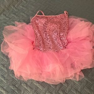 Girls leotard with attached tutu